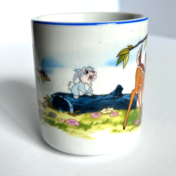 Vintage Disney Bambi & Thumper Ceramic Coffee Mug Disneyland Made in Japan - Picture 3 of 5